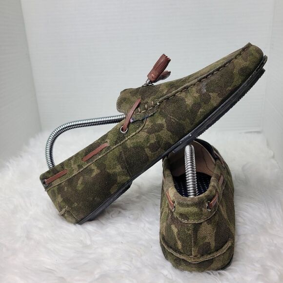 Ted Baker Brently Men's Loafer Size 9 Driving Tassel Loafer Camo Suede Shoes - Picture 5 of 10